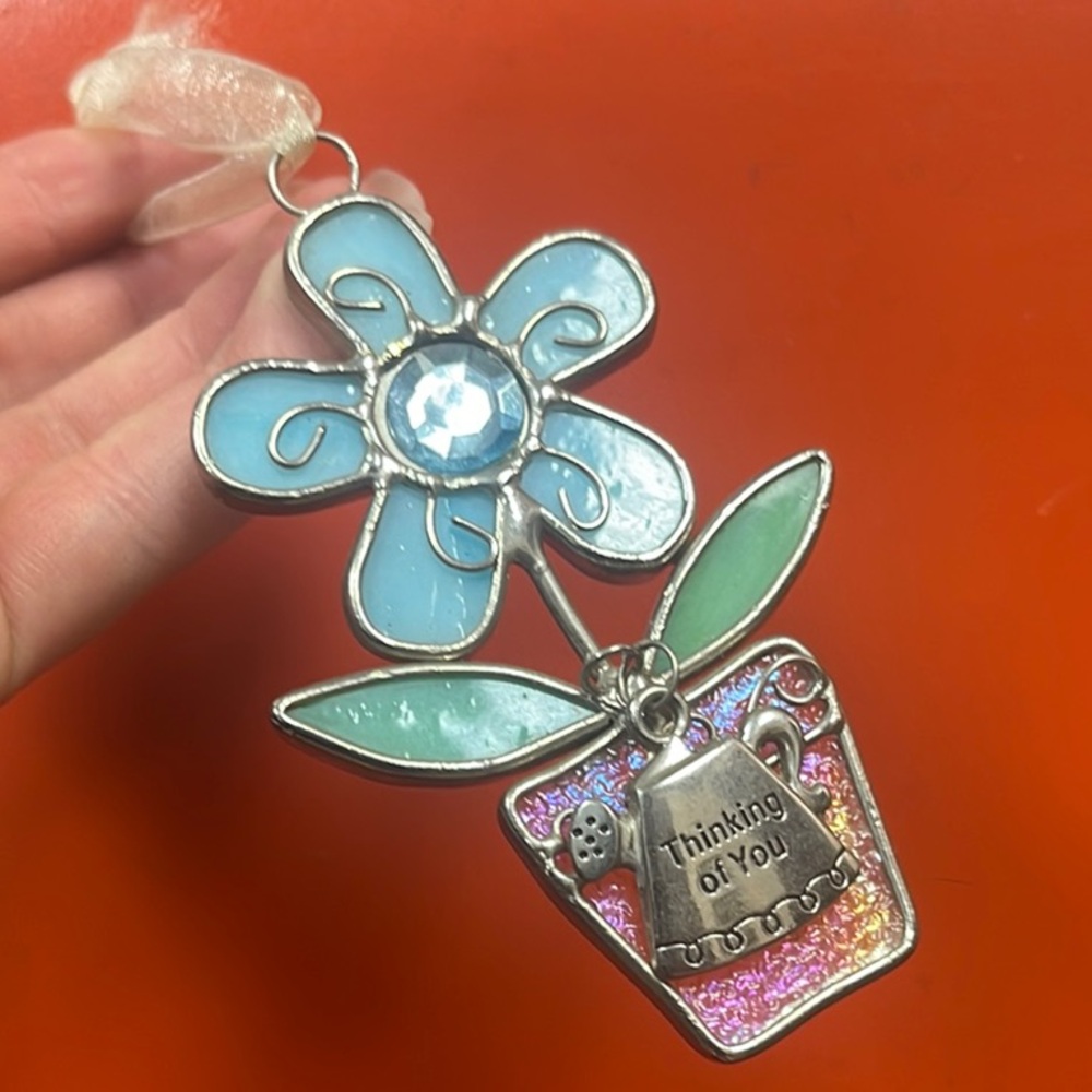 Colorful Flower Ornament with Message